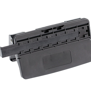 Дырокол Berlingo "Universal" 10л., металлический, черный, с линейкой