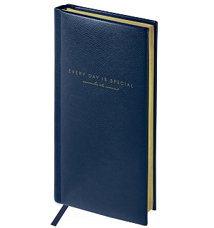 Еженедельник недатированный, карманный, 64л., кожзам, OfficeSpace "Dallas", синий, зол. срез