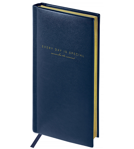 Еженедельник недатированный, карманный, 64л., кожзам, OfficeSpace "Dallas", синий, зол. срез