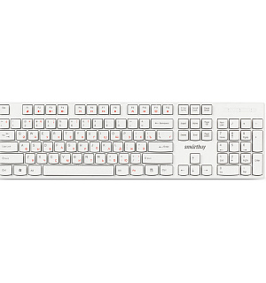 Клавиатура Smartbuy ONE 238, USB мультимедийная, белая