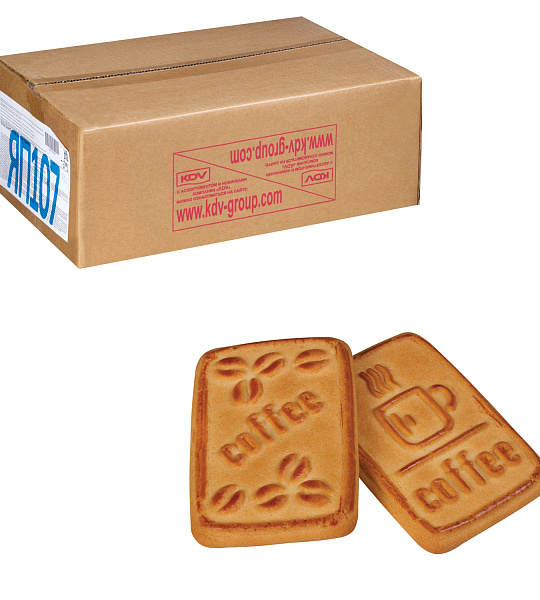 Печенье ЯШКИНО "К кофе", сахарное, со вкусом пломбира, весовое, гофрокороб, 4 кг, ЯП107