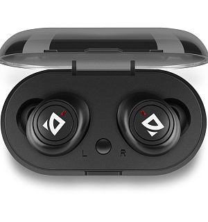 Наушники с микрофоном беспроводные Defender Twins 638, Bluetooth 5.0, разъем Micro-USB, черный