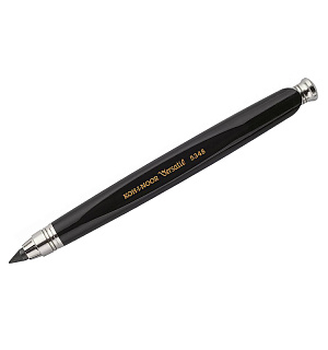 Карандаш цанговый Koh-I-Noor "Versatil" 5,6мм, черный корпус, металл/пластик с точилкой