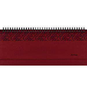 Планинг недатированный, 64л., 330*130мм, кожзам, Berlingo "Vivella Prestige", бордовый