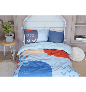 Постельное бельё «Этель» 1.5 сп Be cool 143*215 см, 150*214 см, 50*70 см -1 шт,100% хл, бязь