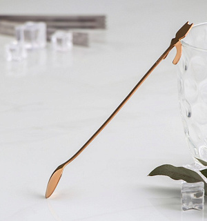 Ложка барная Magistro «Котик», 20×3,3×1,5 см, цвет бронзовый